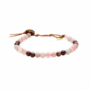 strawberry + cherry quartz Passion + Creativity Healing Bracelet