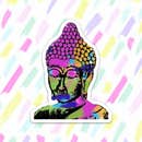 Buddha Head Vinyl Sticker