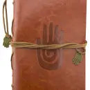 Leather Journal - Hamsa - Brown