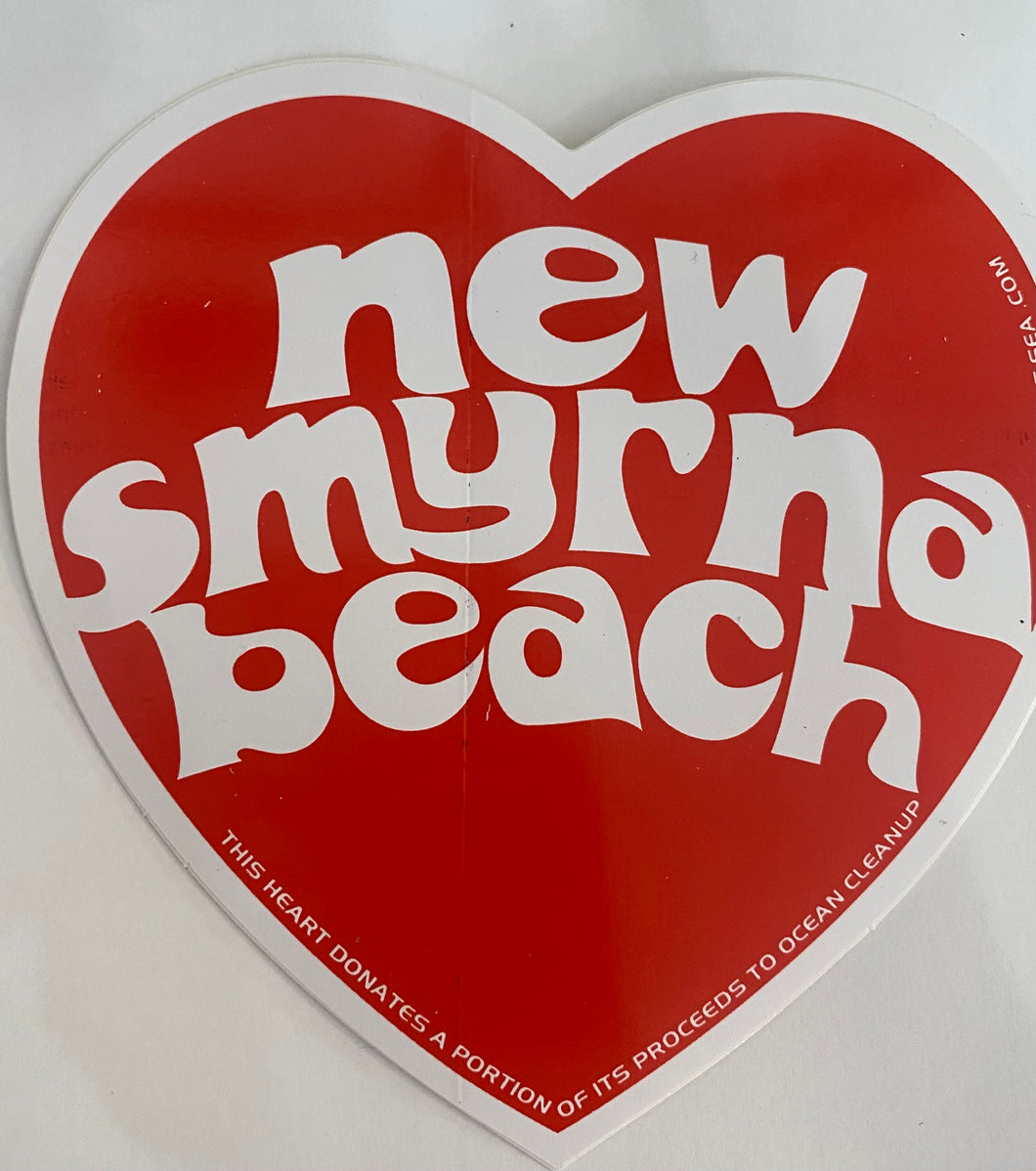 new smyrna beach heart sticker