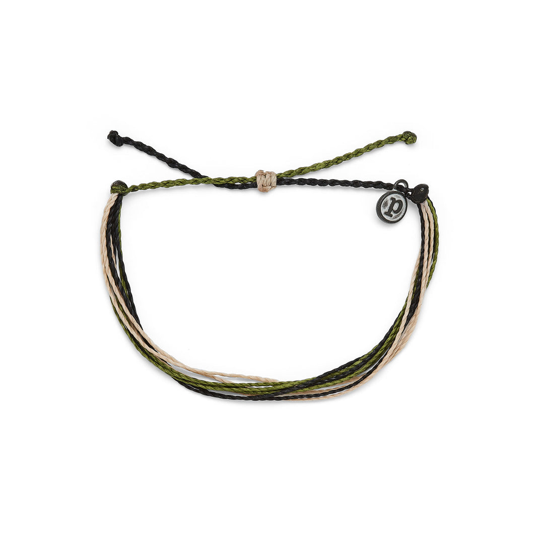 Charity bracelet homes for our troops green