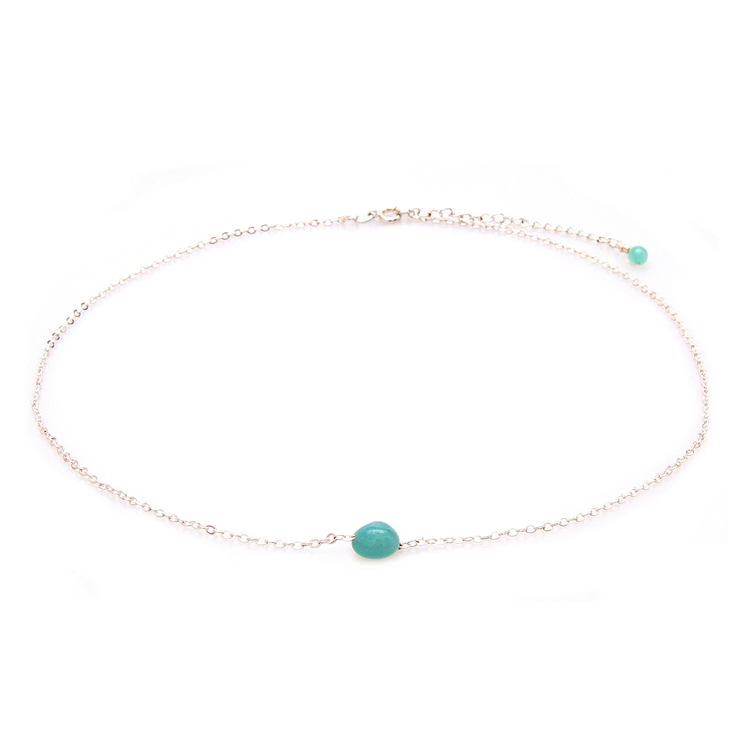 Amazonite lotus and Luna necklaces