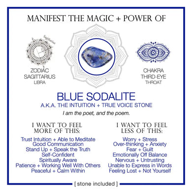 Manifest The Magic + Power Of Your Crystal Blue Sodalite