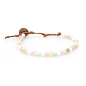inner peace + imagination amazonite+ mother of pearl