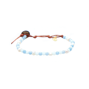 intuition + self love moonstone + pearl bracelet