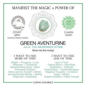 Manifest The Magic + Power Of Your Crystal Green Aventurine