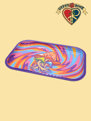 Mushroom Rainbow Swirl Rolling Tray