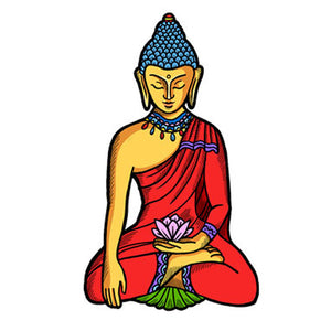 SITTING BUDDHA EMBROIDERED PATCH