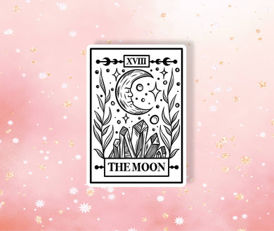Moon Tarot Card Sticker Metaphysical Intention