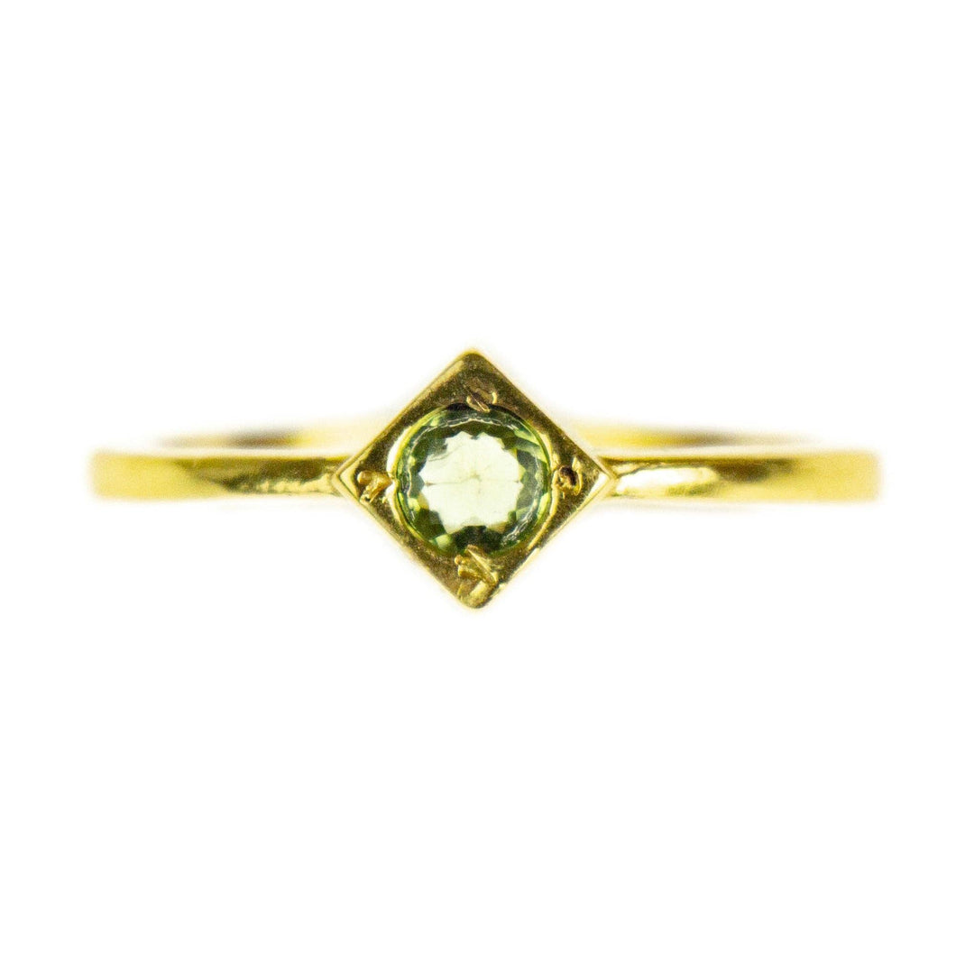 Peridot Brass Stackable Ring