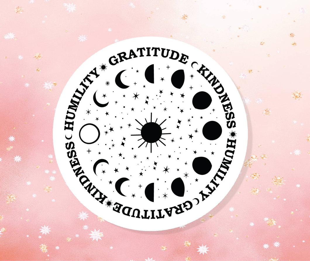 Humanity Gratitude Kindness Sticker Metaphysical Intention
