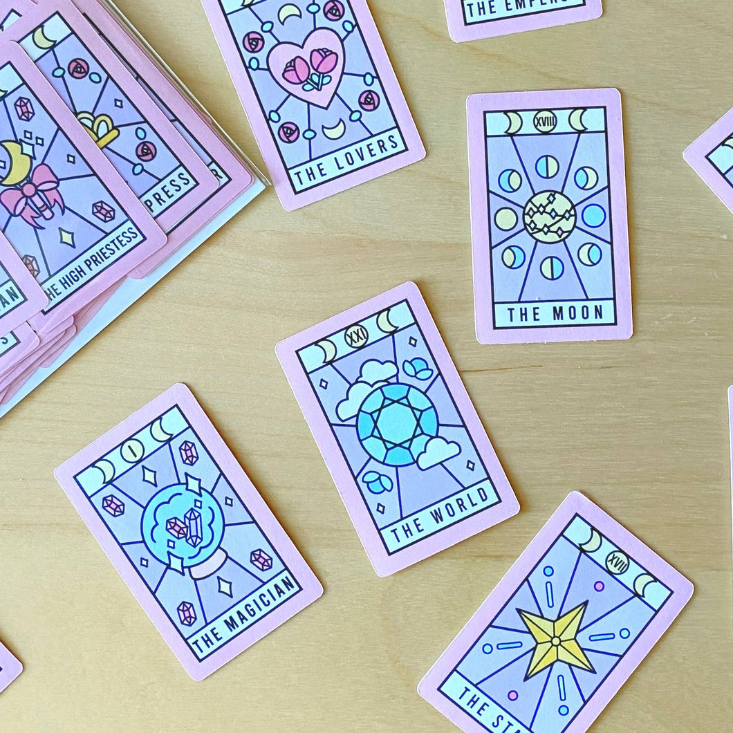 Aesthetic Tarot Card Sticker Flakes