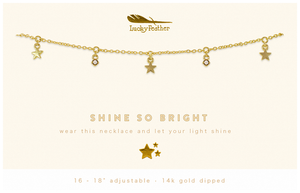 Dangle Necklace Gold - SHINE SO BRIGHT