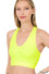 RIBBED CROPPED RACERBACK TANK TOP neon lime