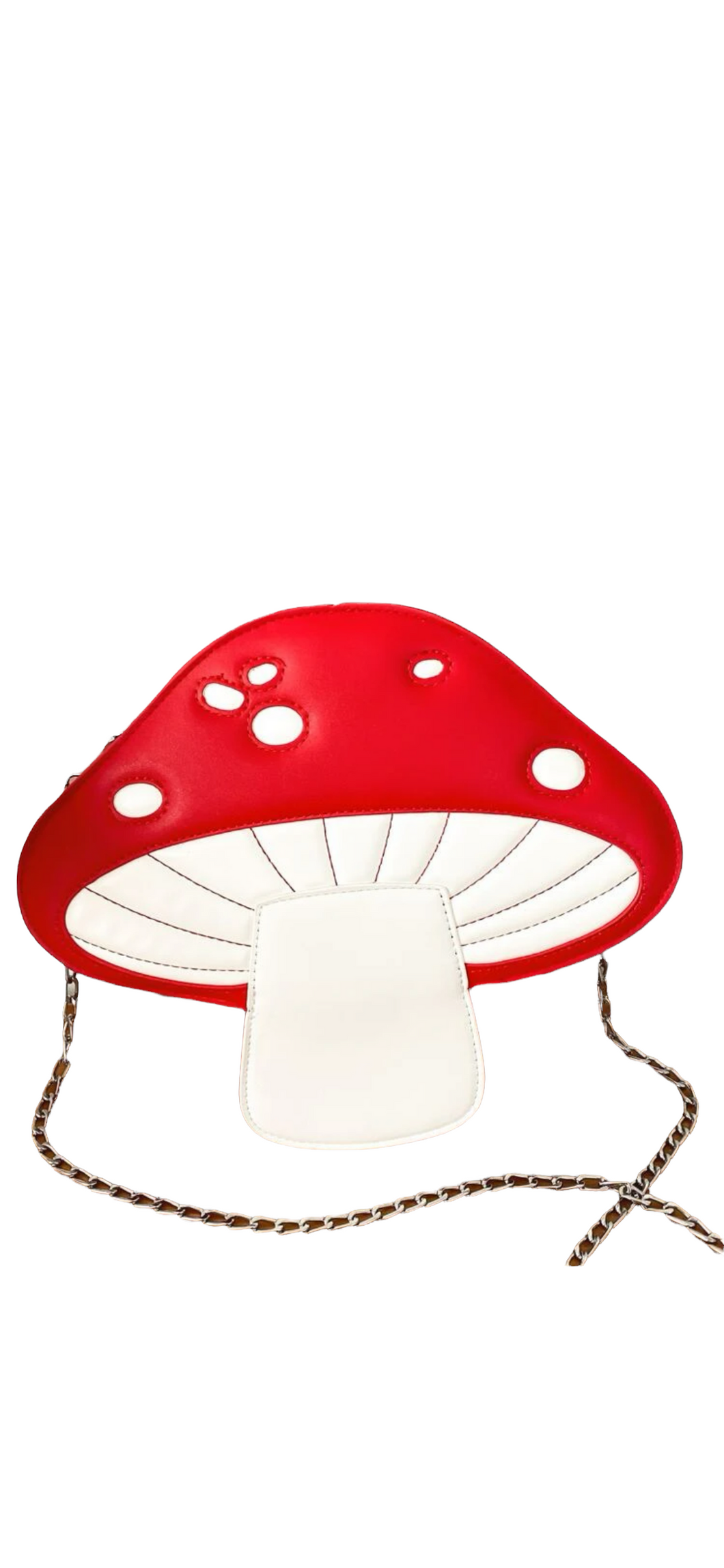 red mushroom purse