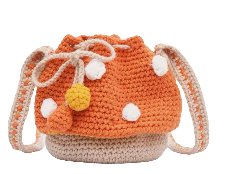 orange mushroom purse