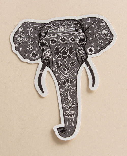 Gray elephant sticker
