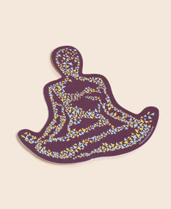 Purple meditation human bird sticker
