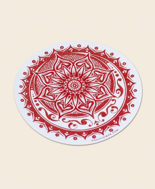 Red flower sticker
