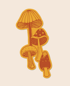 Yellow mushroom sticker