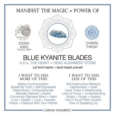 Manifest The Magic + Power Of Your Crystal Blue Kyanite Blades