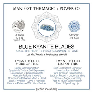 Manifest The Magic + Power Of Your Crystal Blue Kyanite Blades