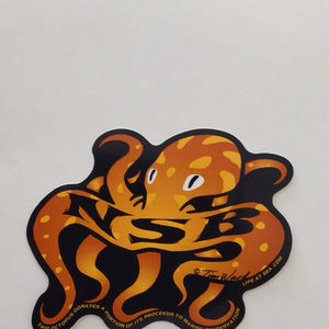 NSB orange octopus sticker