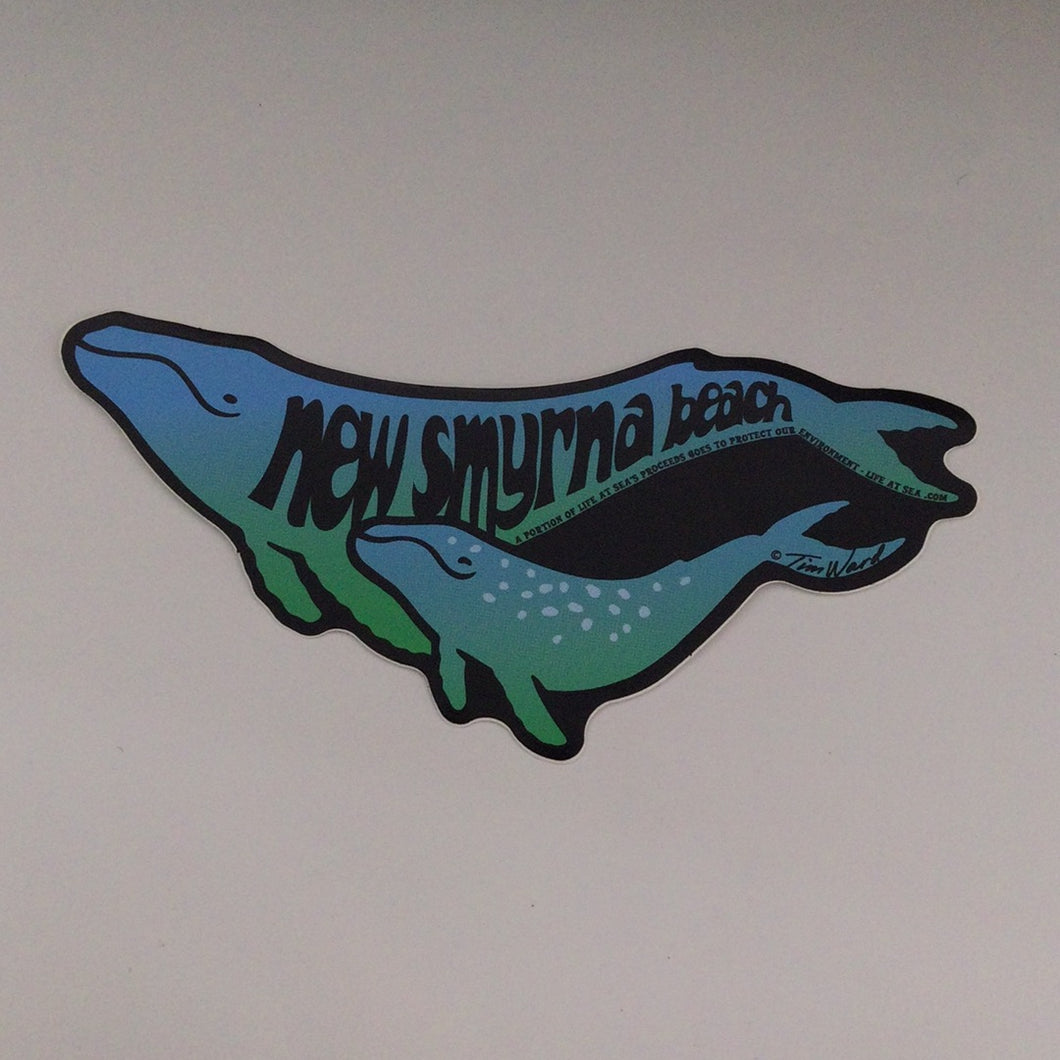 New Smyrna beach whale sticker