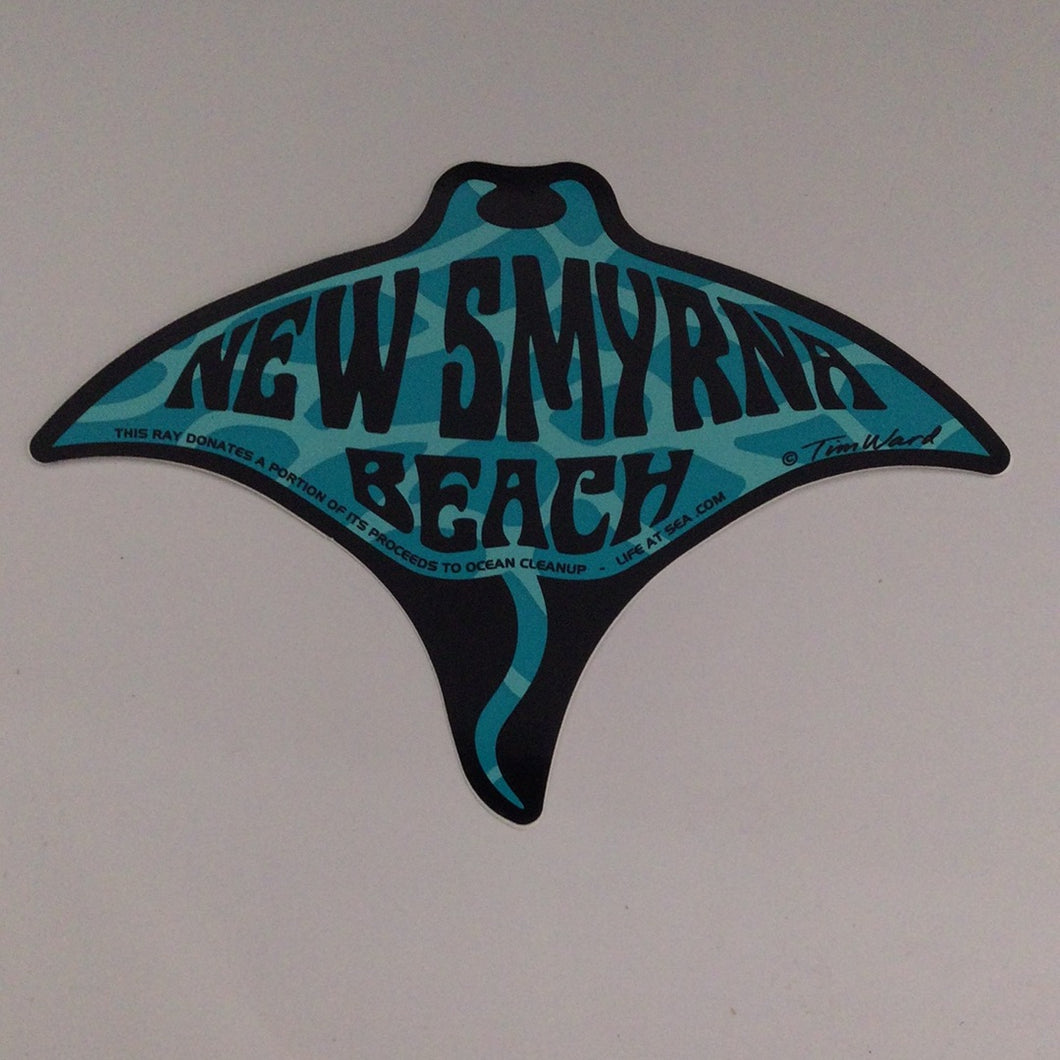 Manta ray new Smyrna beach sticker