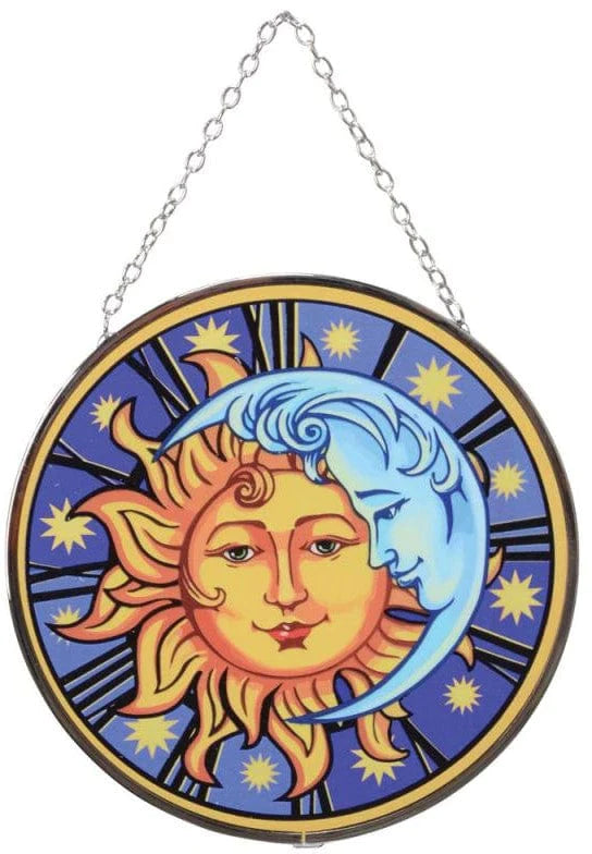 Sun moon clock sun catcher