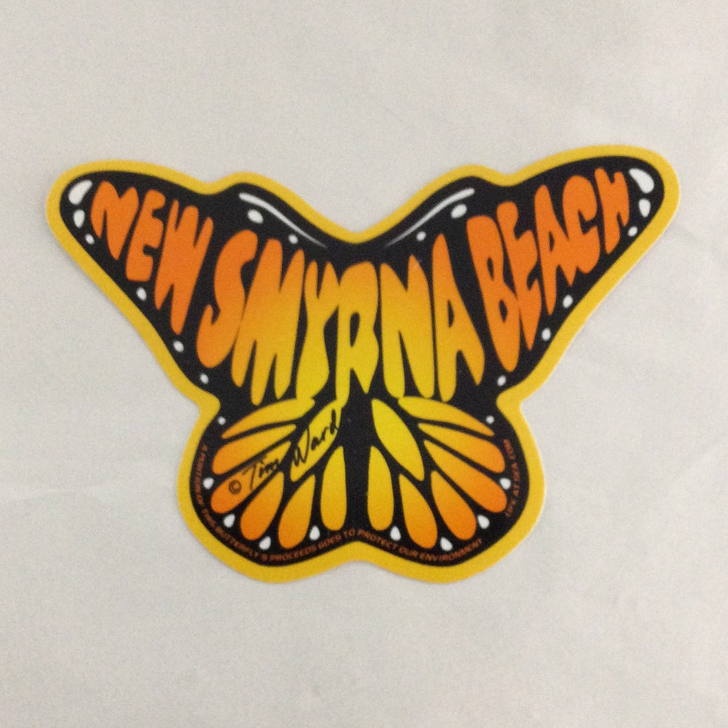 New Smyrna beach butterfly sticker