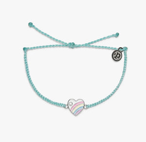 Pastel vintage heart sliver bracelet blue Pura vida