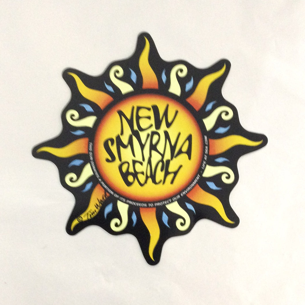 New Smyrna beach sun sticker